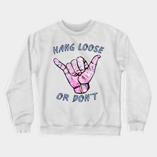 Hang loose shaka pastel surfer hippie hand symbol Crewneck Sweatshirt